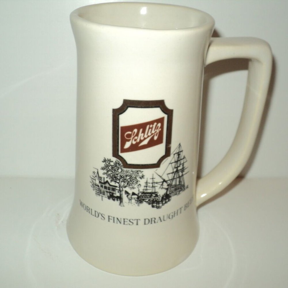 Vintage Schlitz Draught Beer Mug 12 Oz. 6" High